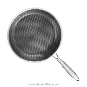 Poêle à frire à induction antiadhésive en nid d'abeille en acier inoxydable 410 - Product Image 5