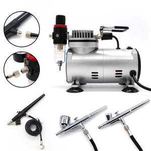 Royalmax Portable Makeup Model Painting Set <b>Mini</b> Airbrush <b>Compressor</b> Kit TC-20BK - Product Image 6