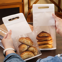 Pochette givrée avec fenêtre transparente, refermable à fermeture éclair, à fond plat, gaufrée, pour emballage alimentaire frais et présentation en magasin, directement de l'usine