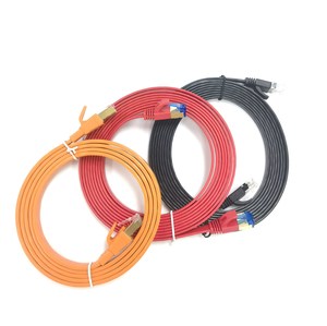 OEM/ODM telecomunicazioni Ethernet RJ45 cavo di rete piatto Cat5e/CAT6/Cat7/Cat 8 cavo di toppa ultrasottile cavo Lan FX-CT11-C8-STP - Product Image 1