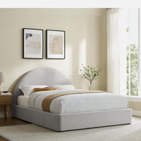 Meubles de chambre à coucher en vente chaude Hôtel familial Lit taille King Size à cadre en métal Lit double moderne Lit rembourré de luxe