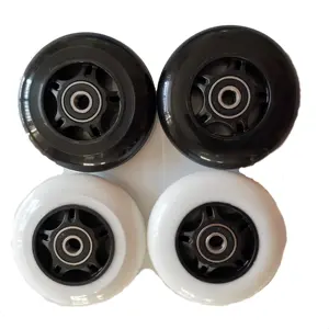 80mm Inline Skate Wheels 72mm 76mm 80mm White PU Wheels Indoor Outdoor Roller Hockey wheels