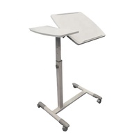 Table médicale mobile à renversement réglable pour hôpital, travail à domicile, ordinateur portable debout, hauteur réglable