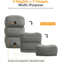 Ensemble de coussins gonflables de voyage OEM personnalisés Love Air Anime : support de jambe compensé, enveloppant, repose-cou et repose-pieds, tabouret ottoman pour avion