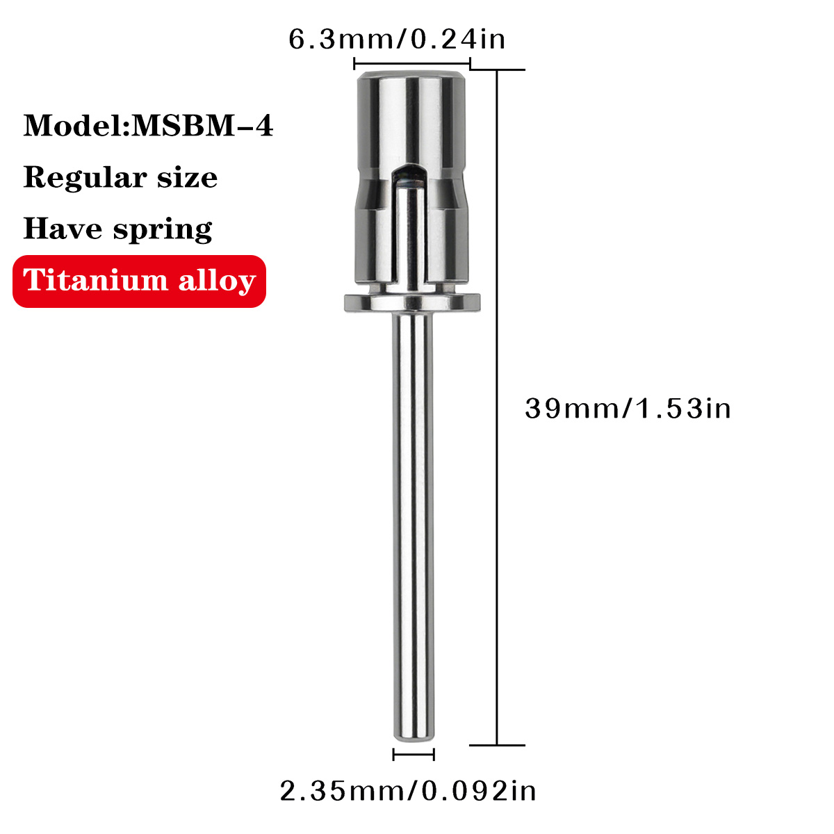 Alliage de titane-6,3 mm-avoir un ressort