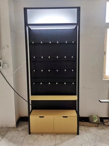 Giá rẻ điện thoại di động Phụ Kiện trường hợp móc hiển thị giá đứng cửa hàng bán lẻ kim loại treo hiển thị đứng với Hooks - Product Image 6