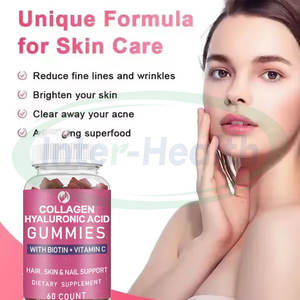 Ausreson OEM Vegan Collagen Hyaluron säure Vitamin C Biotin Gummies Handelsmarken Halal Supplement Vitamin Collagen Gummies - Product Image 3