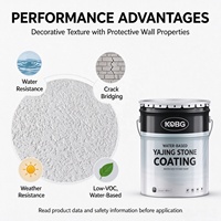 Peinture décorative texturée à base d'eau pour murs intérieurs et extérieurs, effet sable de quartz, pour bâtiments commerciaux et résidentiels
