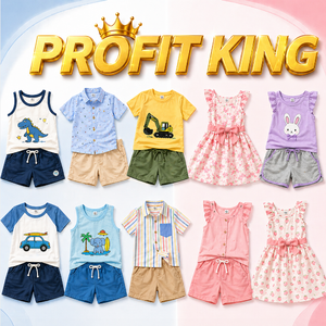 Conjuntos de Ropa para Niños Profit King, Diferentes Estilos para Niños y Niñas, Camisetas, Camisas, Chalecos y Vestidos de 0 a 12 Años - Product Image 1