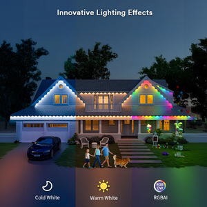 Iluminación de aleros para exteriores IP67, tira de luces inteligentes RGB impermeables para el ambiente del hogar, iluminación permanente de aleros para fachadas - Product Image 6