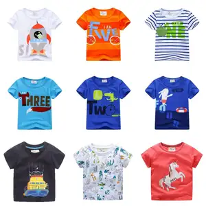 Nuovo Design nuovo girocollo alla moda traspirante confortevole 100% cotone cartone animato bambini ragazzi t-shirt