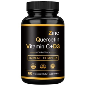 Suplemento Vitamínico de Vitamina C + D3, Zinc y Quercetina, Éxito de Ventas en Amazon TK Cross-border, Vitamina C con Zinc - Product Image 1