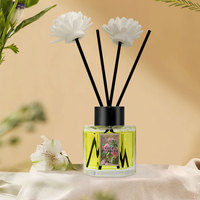 Diffuseur à bâtonnets personnalisé 50 ml pour décoration, parfum d'ambiance maison, aromathérapie, diffuseur de parfum d'intérieur avec bâtonnets