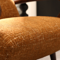 Fauteuil chaise longue en bois massif avec revêtement en tissu bouclé, fauteuil d'appoint rétro, siège de détente pour salon, hôtel