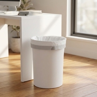 Sacs poubelle en plastique PE de 13 gallons avec cordon de serrage pour poubelle, bac à déchets sur rouleau, usage domestique et bureautique