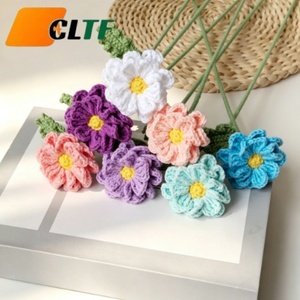 Nuevo Ramo de Flores de <span class=keywords><strong>Margarita</strong></span> Tejido a Crochet Hecho a Mano 2026, Ramo de Flores de Crochet de Doble Capa, Decoración para Bodas y Hogar - Product Image 1