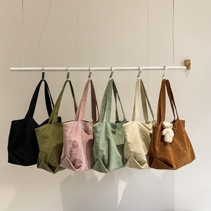 Sac fourre-tout simple rétro en velours côtelé à une épaule <span class=keywords><strong>de</strong></span> grande capacité personnalisé - Product Image 1