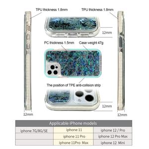 Personnalisation OEM ODM Usine de luxe Designer 3 en 1 Coques de téléphone portables en nacre de coquillage brillantes Sacs pour iPhone 13 Pro Max - Product Image 2