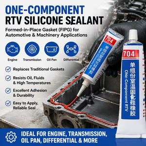 Sellador de Silicona RTV de Alta Temperatura, Color Negro, Adhesivo para Unir y Reparar Piezas Automotrices - Product Image 1