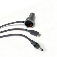 Cargador de Coche Starlink Mini Impermeable con Pantalla Digital, Cable 3 en 1, Encendedor de Cigarrillos de 12-24V, Cable de Alimentación CC de 5 Metros