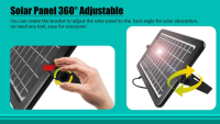 Lampe murale solaire LED avec détection de mouvement, boîtier ABS, garantie 3 ans, étanche IP65, montage mural pour éclairage extérieur
