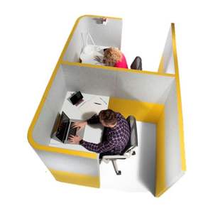 Mesa de ordenador moderna para oficina, divisor de centro de llamadas, estación de trabajo para 4 personas, estación de trabajo de partición acústica, suministro de China - Product Image 2