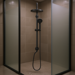 Système de douche à main rond minimaliste en métal pour salle de bain - Product Image 2