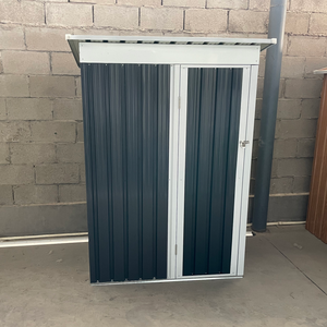 Caja de <span class=keywords><strong>Almacenamiento</strong></span> <span class=keywords><strong>Exterior</strong></span> Personalizable de 5x3 Pies, Cobertizo de Jardín, Unidad de <span class=keywords><strong>Almacenamiento</strong></span> de Metal Galvanizado, Impermeable, Cobertizo para Herramientas - Product Image 5