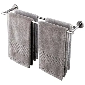 Most Trendy Double Bath Towel Bar 36 Inch 304 Stainless Steel Double Rail Towel Holder Black Towel Rack Bathroom