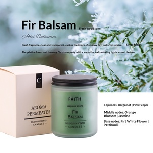 Bougie parfumée artisanale de luxe pour chambre à coucher, mélange de cire de soja naturelle, huiles essentielles, aromathérapie, sans fumée, dans un bocal en verre, pour la maison - Product Image 5