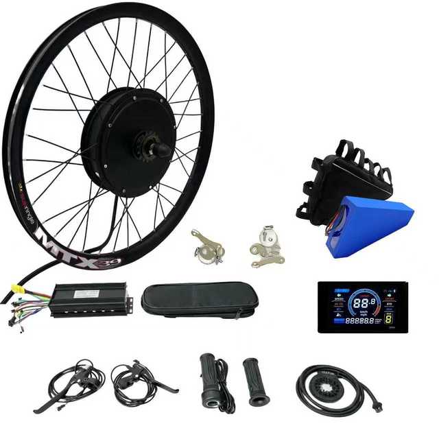 72V Hub Motor E-bike Conversion Kit with LCD Display 3000W-5000W 30Ah Battery High Power Electric Bicycle
