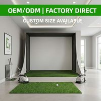 Écran de simulation de golf portable à double couche, sur mesure, haute résistance au bruit, résistant aux intempéries, 10x5x8 pieds