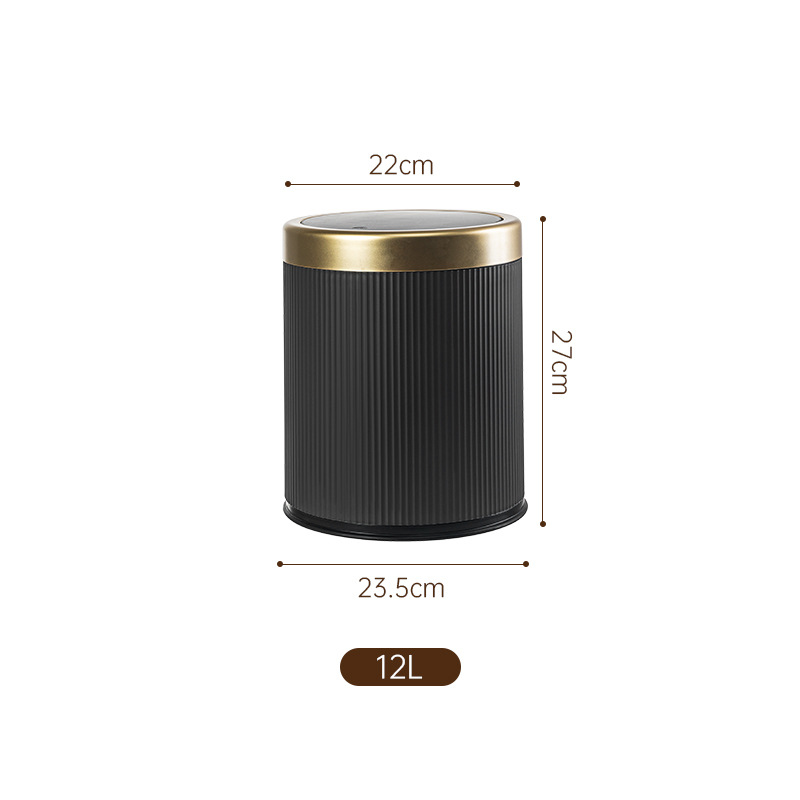 TG3792-สีเทาเข้มอุ่น พร้อมฝาปิด ขนาด 12 ลิตร