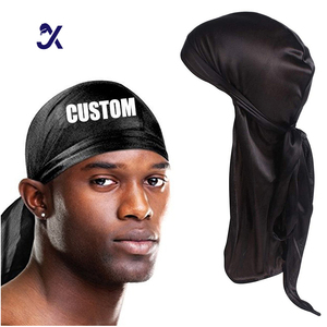 JX Custom – Durags en velours satiné de qualité supérieure, unis, pour hommes, avec longue queue, pour des ondulations parfaites - Product Image 1