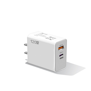 डुअल पोर्ट 120w pd qcc3.0 qccc5.0 यूएसबी टाइप सी फास्ट ट्रैवल फोन वॉल चार्जर - Product Image 4