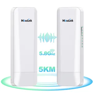 Mosslink 5.8G 900Mbps long-distance transmission 5KM outdoor CPE WiFi bridge POE wireless bridge IP camera access point router