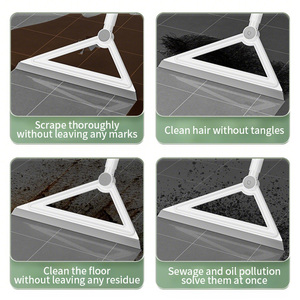 Grattoir de nettoyage en acier inoxydable durable, <span class=keywords><strong>raclette</strong></span> <span class=keywords><strong>triangulaire</strong></span>, outil de nettoyage pour salle de bain, baignoire, porte de douche - Product Image 2