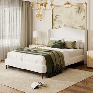 High <strong>Gloss</strong> Double Size <strong>Black</strong> Oak Wood Metal <strong>Bedroom</strong> <strong>Furniture</strong> with USB Ports Perfect for Modern Master Project | - Product Image 2