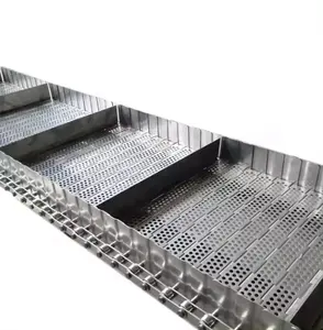 Heat Resistance Stainless Steel Metal Chain Plate Steel Scrap Conveyor Belt Chain Perforated Chain Plate Link Conveyor Belt