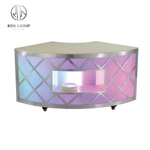 Mobiliario italiano LED para eventos ruedas mármol piedra TOP Hotel Mesa buffet con calentadores <span class=keywords><strong>de</strong></span> <span class=keywords><strong>comida</strong></span> Mesa buffet <span class=keywords><strong>de</strong></span> inducción - Product Image 5