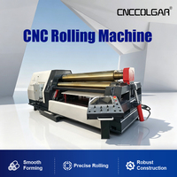Machine à cintrer les tôles CNC professionnelle W12 16x2500 à 4 rouleaux, marque CNCColgar, certifiée CE, entièrement automatique