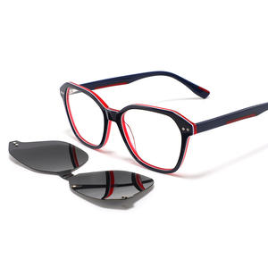 Gafas de Sol de Acetato con Marco Grande Estilo Europeo, Lentes Polarizadas TAC con Protección UV400, Unisex, Negras, G5122, Protección Solar para Conducir - Product Image 5