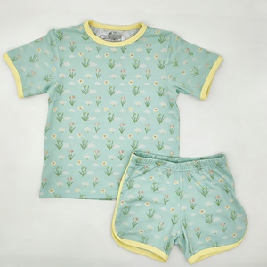 Pigiama in rete traspirante per <span class=keywords><strong>bambina</strong></span>, set pigiama a maniche corte per neonati, leggero, per le giornate estive calde - Product Image 5