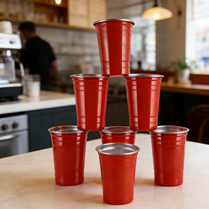 Gobelet en acier inoxydable écologique de style américain personnalisé de 24 oz avec paille et couvercle sans BPA, cadeaux d'affaires, gobelet à bière et à vin de 300 ml et 350 ml pour bar - Product Image 1