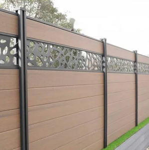 Kit complet de clôture composite moderne en WPC, clôture WPC Gardence de 6' H <span class=keywords><strong>x</strong></span> 6' L, clôture WPC en érable noir - Product Image 3