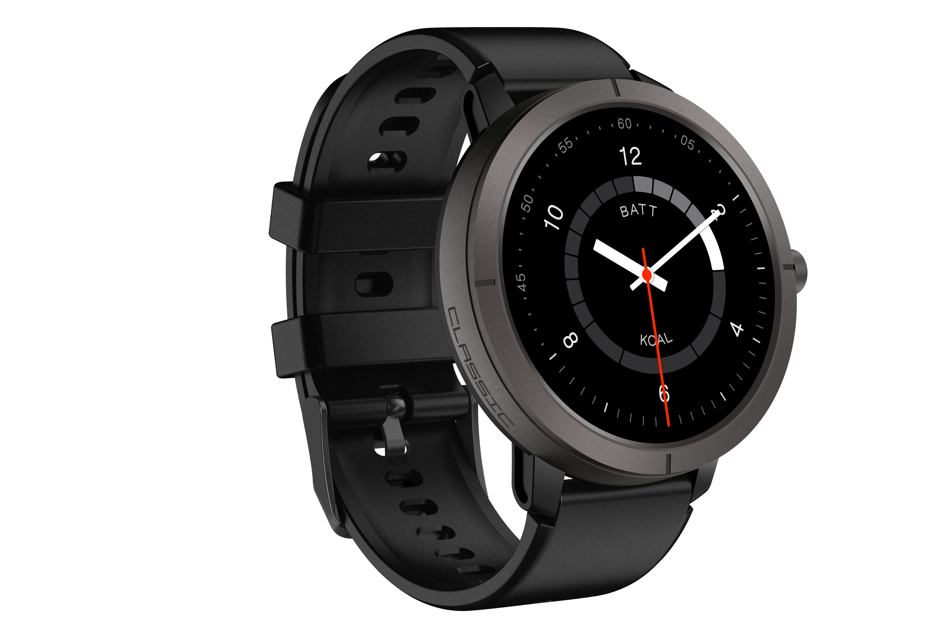 Boîtier noir + sangles en silicone noir