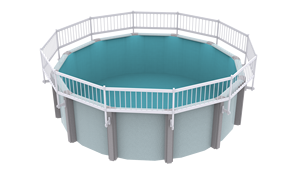 Fentech Hàng Rào Hồ Bơi Bằng Nhựa Pvc Thiết Kế Mới Trên Mặt Đất - Product Image 2