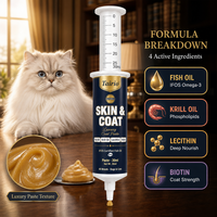 Pâte Nutritionnelle pour Chiens à Base d'Huile de Poisson et de Lécithine, Certifiée IFOS, avec Huile de Krill et Complexe d'Acides Aminés, Qualité Premium OEM