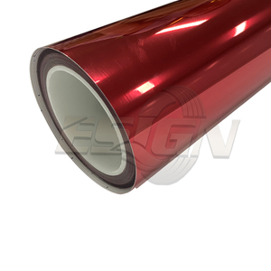 Rouleau de Film de remplacement de peinture de voiture PET anti-rayures rouge de haute qualité Design de galvanoplastie élégant Emballage d'autocollant changeant de couleur - Product Image 4