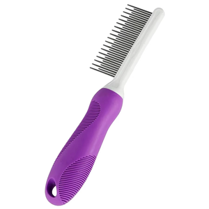 Peine para Mascotas NiBao, de Acero Inoxidable, con Dientes Largos y Cortos, para Perros y Gatos, para el Cuidado y la Limpieza - Product Image 1